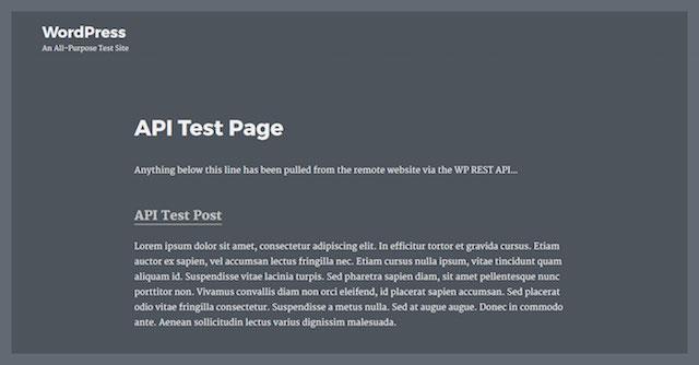 WordPress REST API Test Page