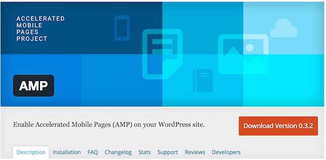 AMP Plugin Header on WordPress.org