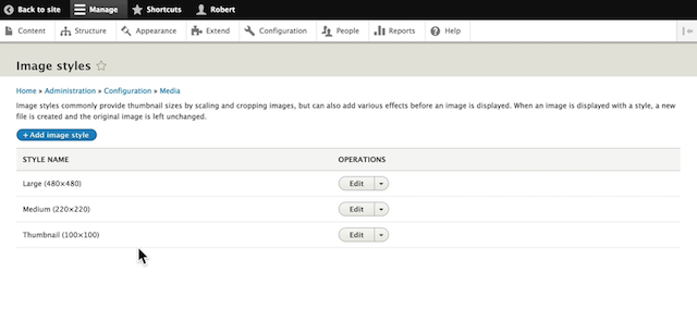 Drupal 8 Image Styles