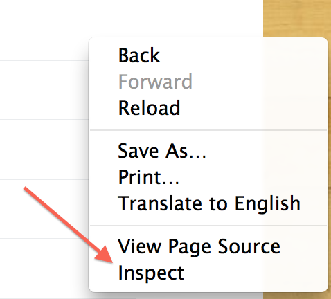 Inspect Theme in Chrome