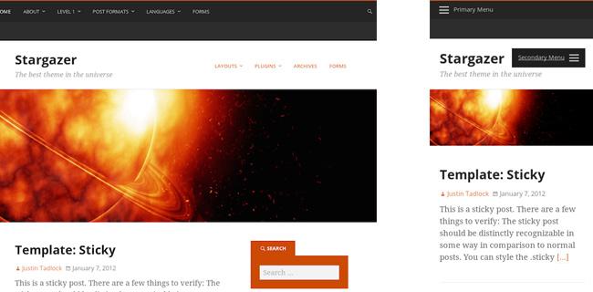 Stargazer Mobile Theme Desktop Theme