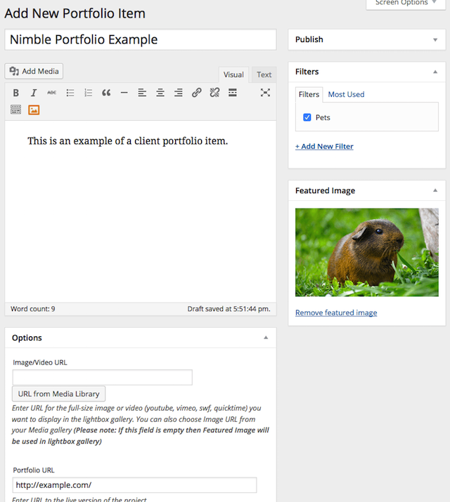 Nimble Portfolio Plugin