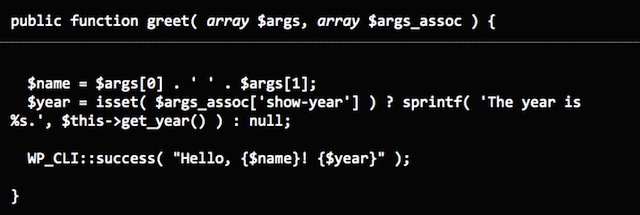 WP-CLI Associative Arg Example