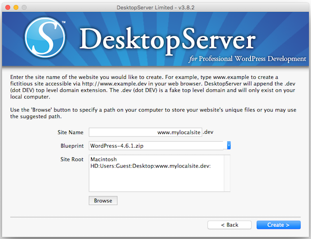 DesktopServer Local Site