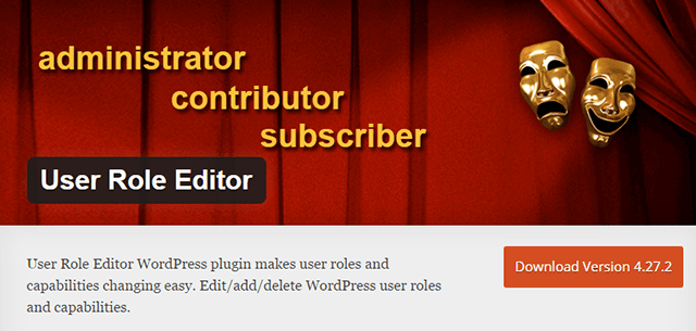 User Role Editor Plugin