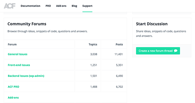 Advanced Custom Fields Support Forum