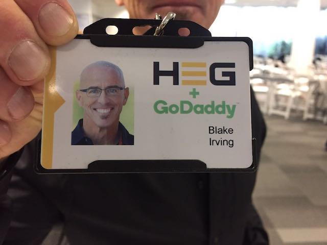 HEG and GoDaddy Blake Irving