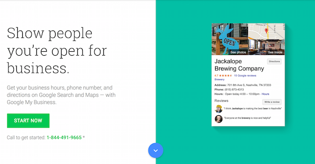 Google My Business Homepage