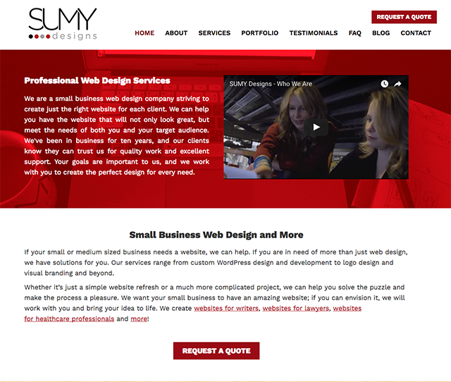 Sumy Designs Website