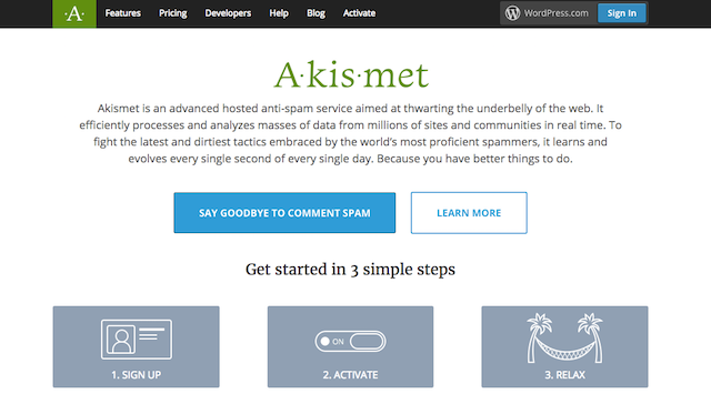 Comment Spam Akismet WordPress Plugin