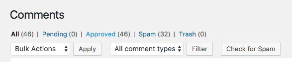 Comment Spam Folder