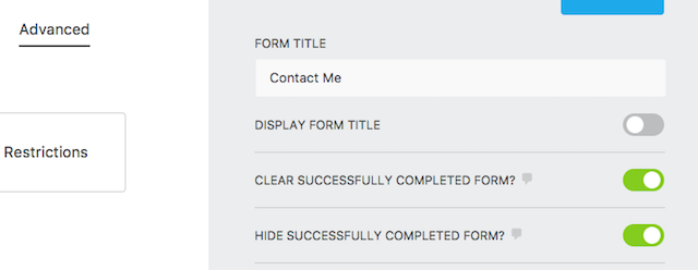 Ninja Forms WordPress Disable Form Title