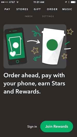 Retail Local Customers Starbucks App