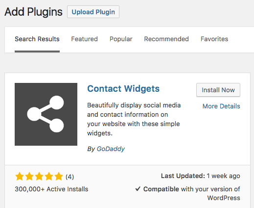 Creating A Contact Widget Add Plugins