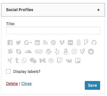 Creating a Contact Widget Social Profiles