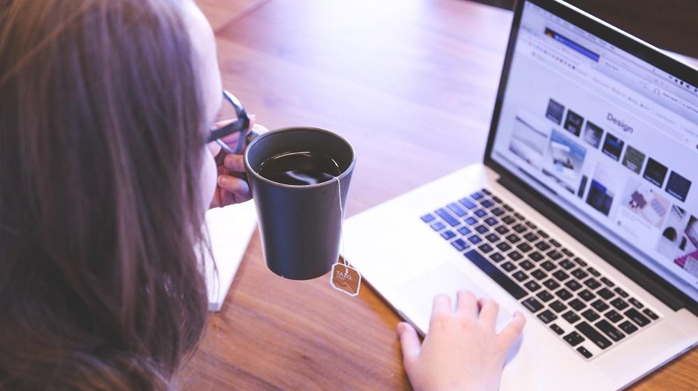 Woman Working On Website Design