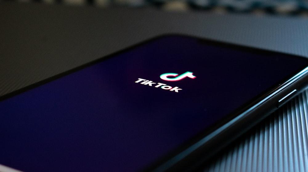 TikTok logo on smartphone