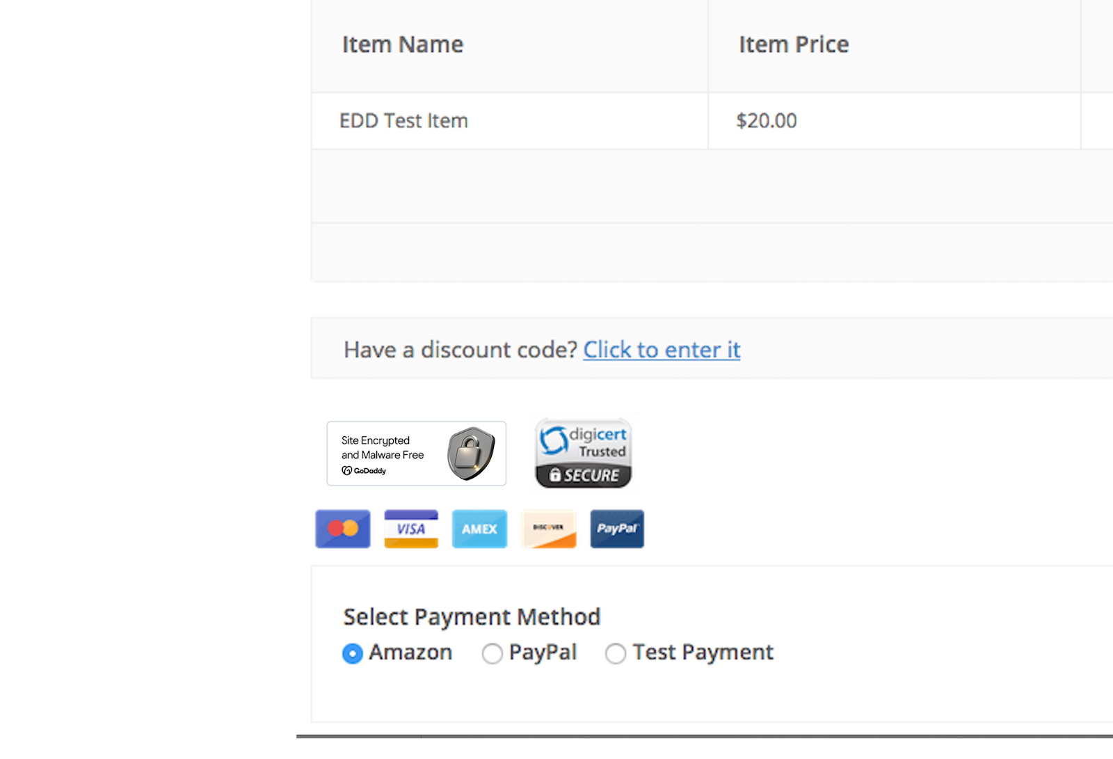 trust badges you want to display right above the checkout form
