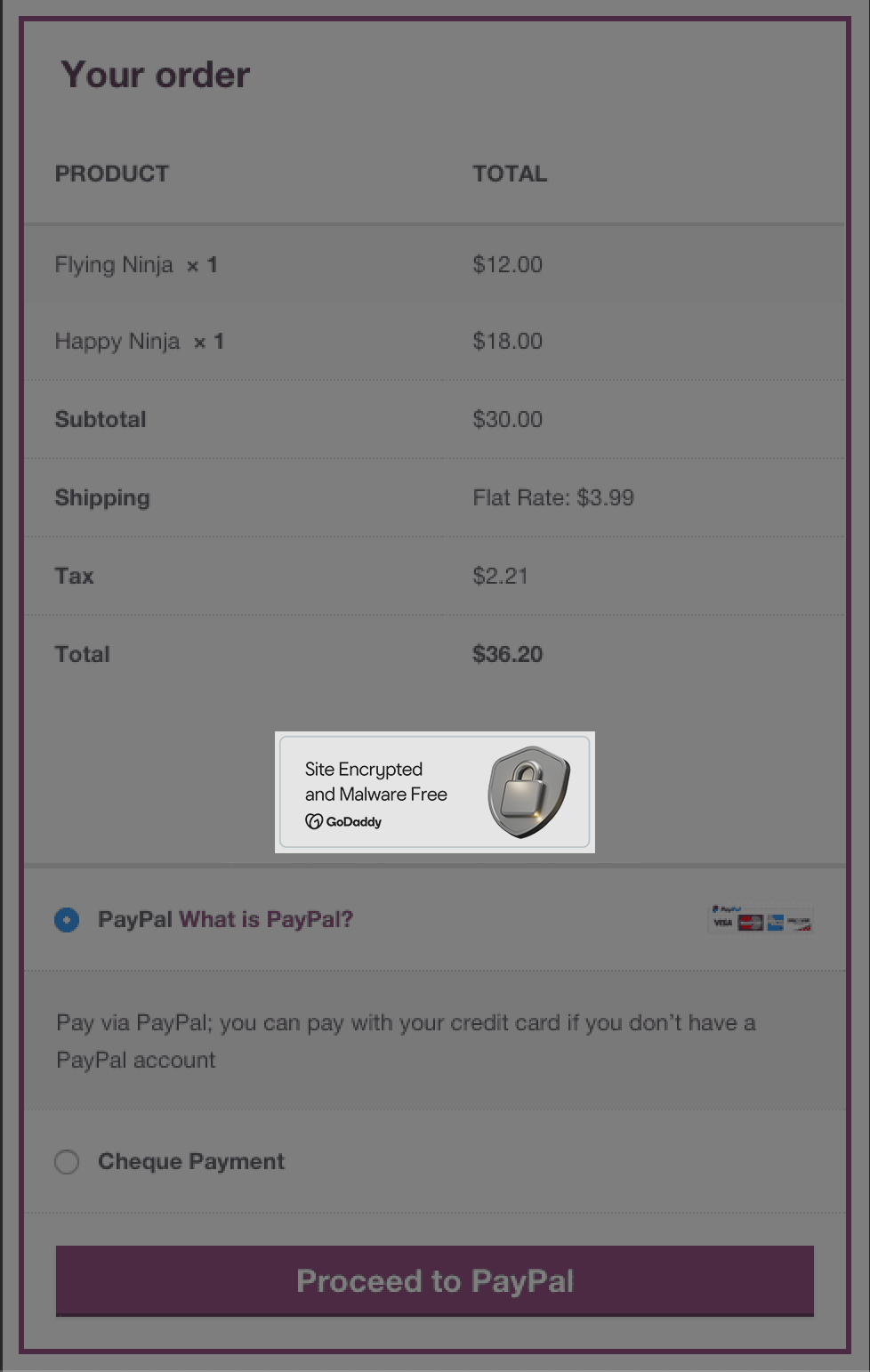 trust badges to WooCommerce checkout
