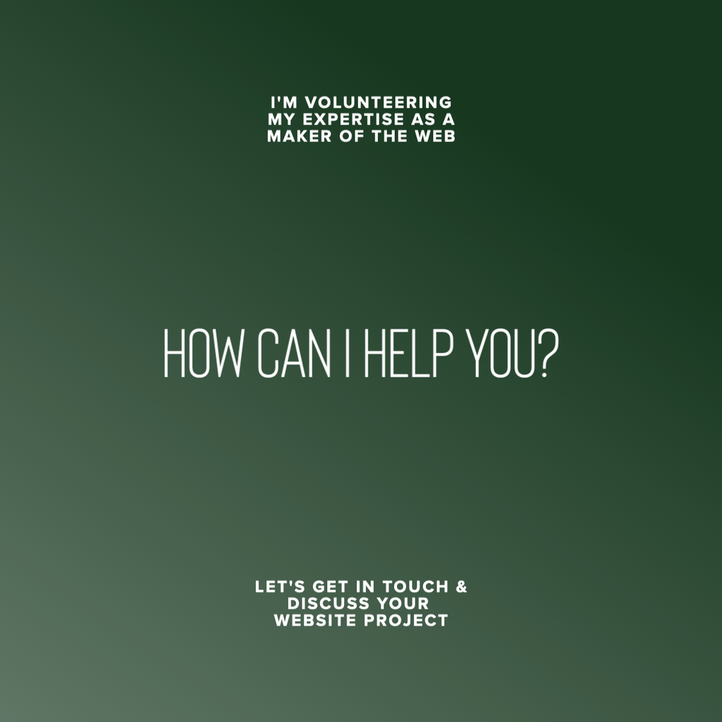 Volunteering Web Developers
