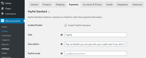 Setting up PayPal Standard on WooCommerce