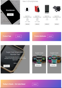 Create WooCommerce Pages Sections