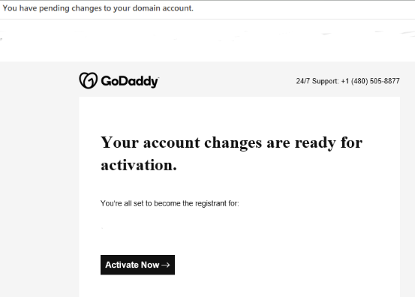Account changes message