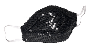 Black sequin mask