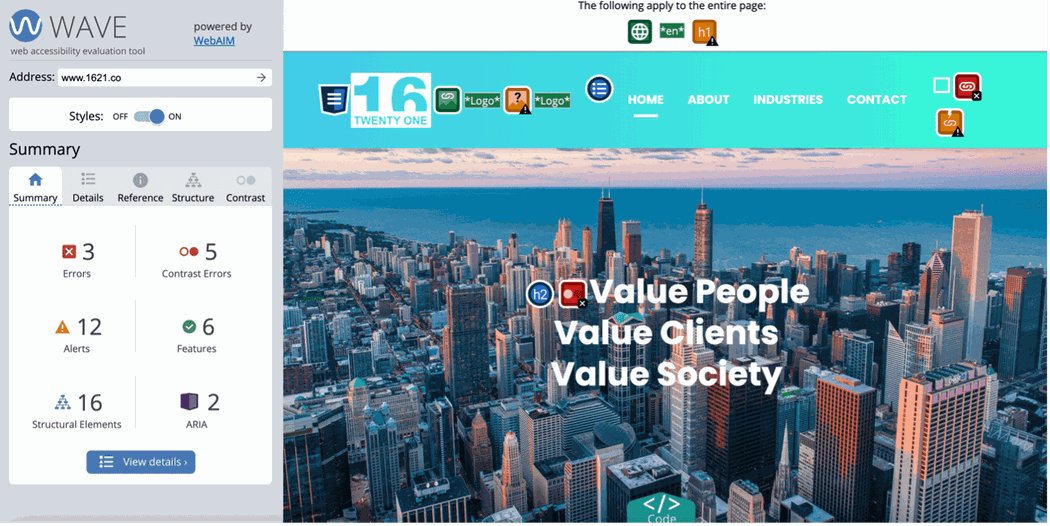 WordPress Accesibility WAVW