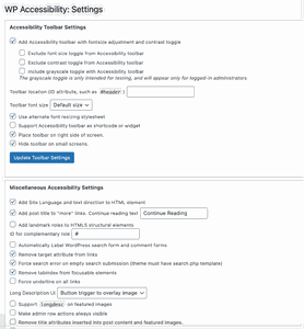 WordPress Accessibility Features