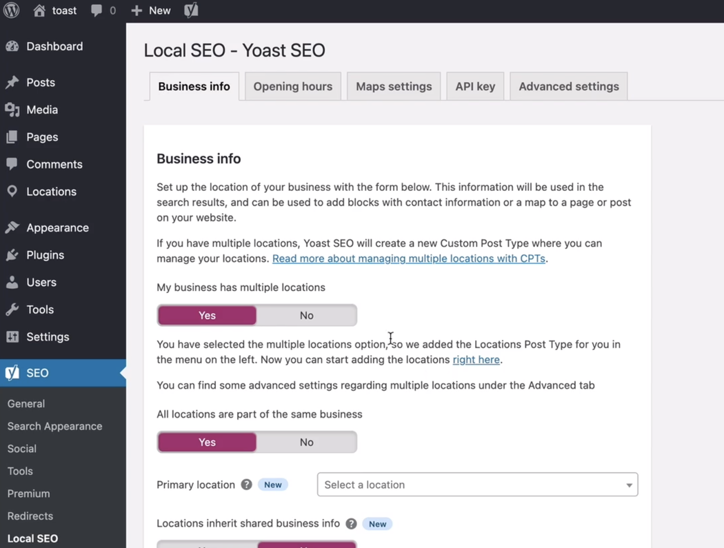 Yoast Local SEO