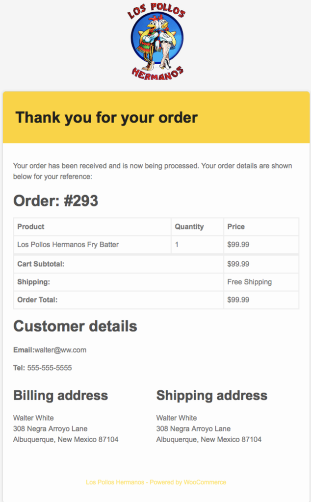 Thank you for your order