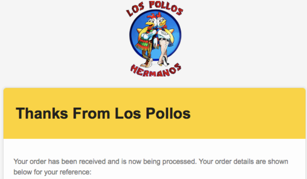 Thanks From Los Pollos