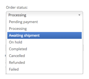 Order status - Awaiting shipment