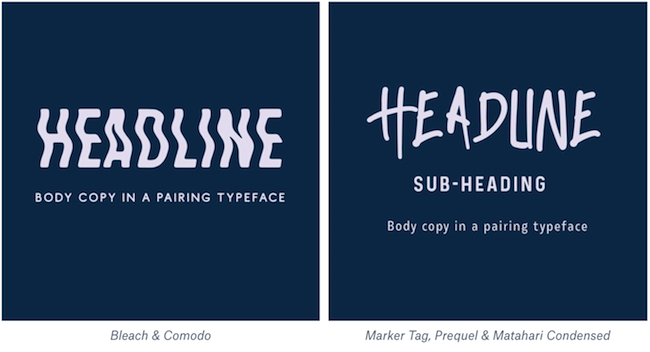Street font pairings example