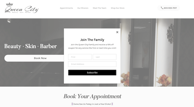 Example of mailing list with discount