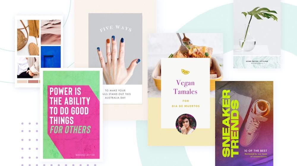 Pinterest template in GoDaddy studio