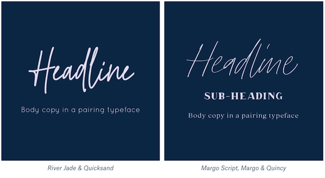 Organic font pairings example