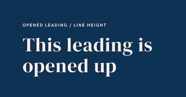 Opened leading example