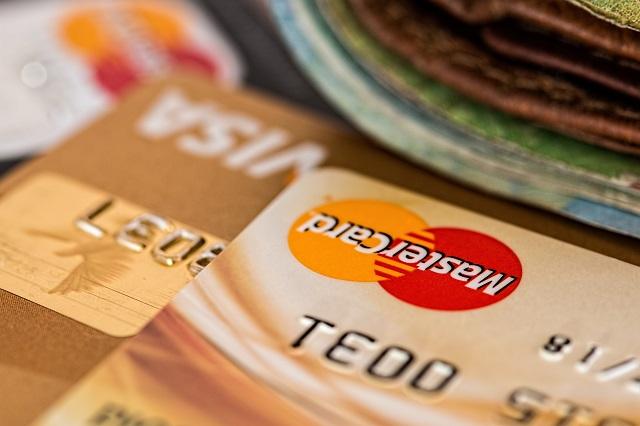 Stack of credit cards resting on a table