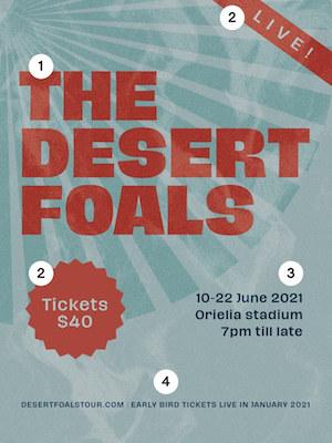 event poster with example of order