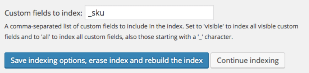 Custom field to index