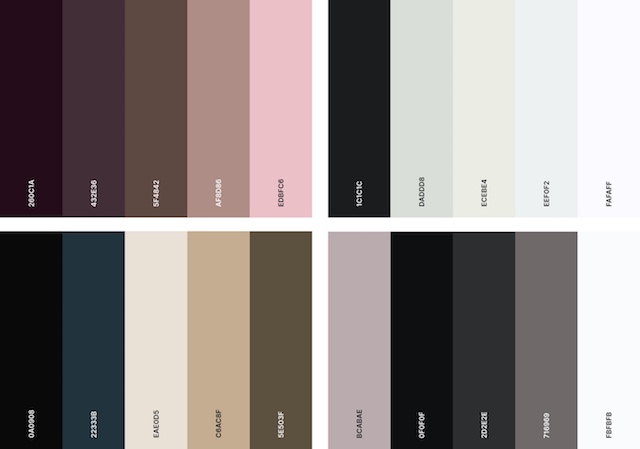 Luxury color palette