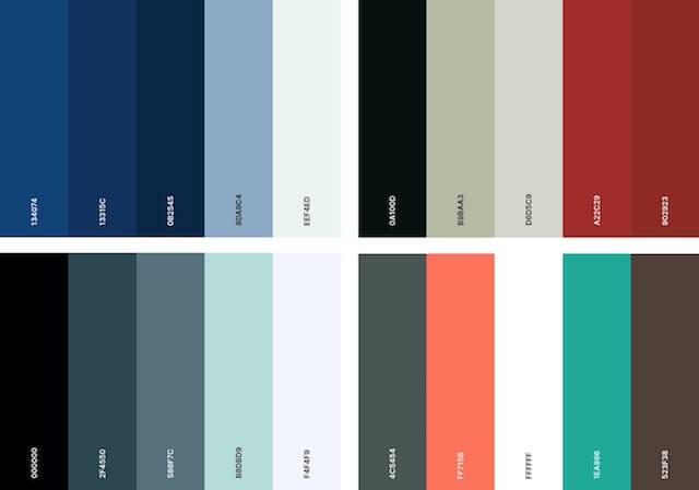 Corporate color palette