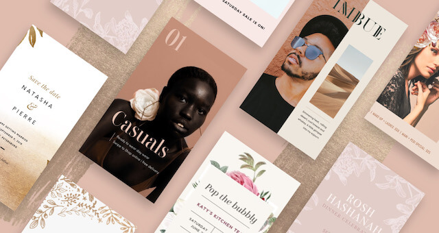 Elegant template options from GoDaddy Studio