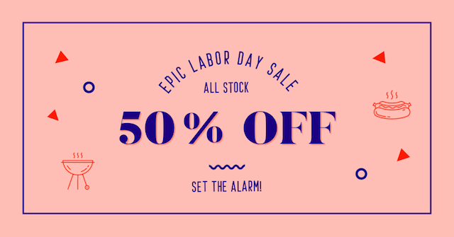 Epic Labor Day sale social media ad