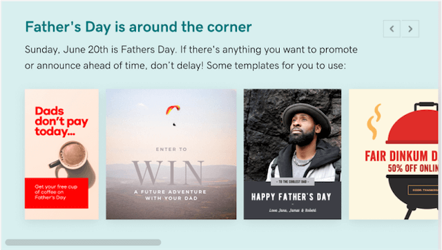 Fathers day templates marketing planner