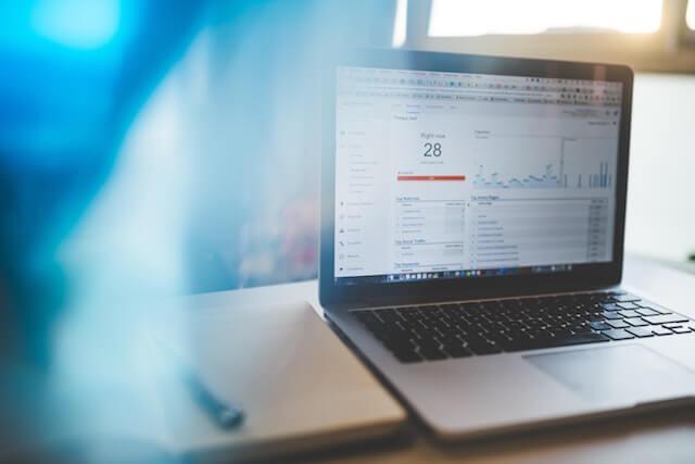 Google Analytics on laptop
