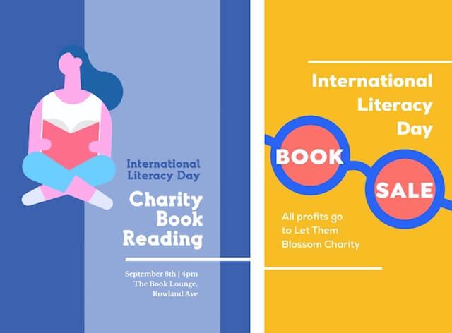 International Literacy Day social ads with GoDaddy Studio
