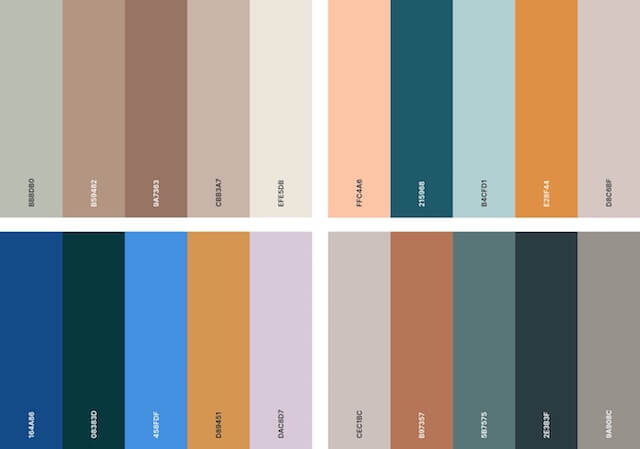 Organic color palette